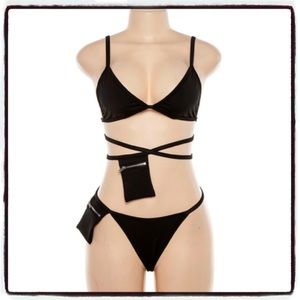 BDSM Lingerie Strappy Set Goth Moon Child